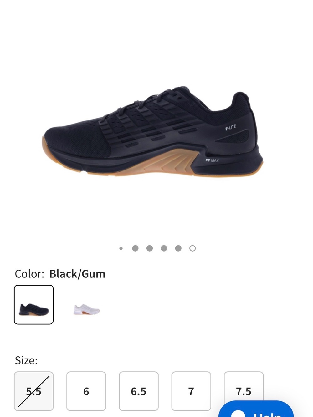 Inov-8 Black Trainers with Neon Green Insole and Gum Outsole